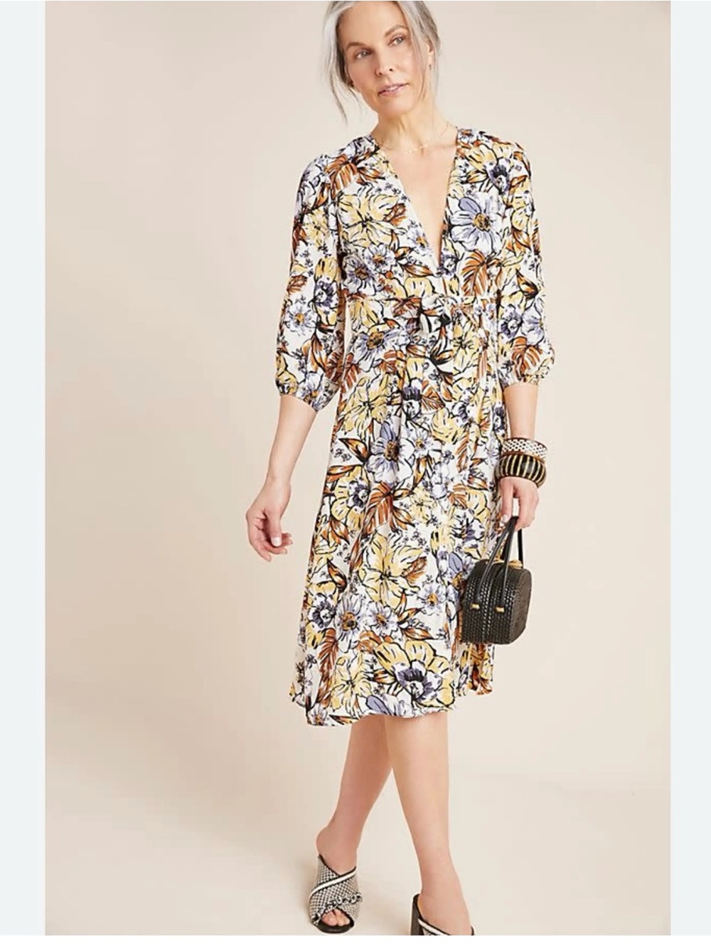 Faithful the Brand X Anthropologie Chloe Floral Midi Dress
